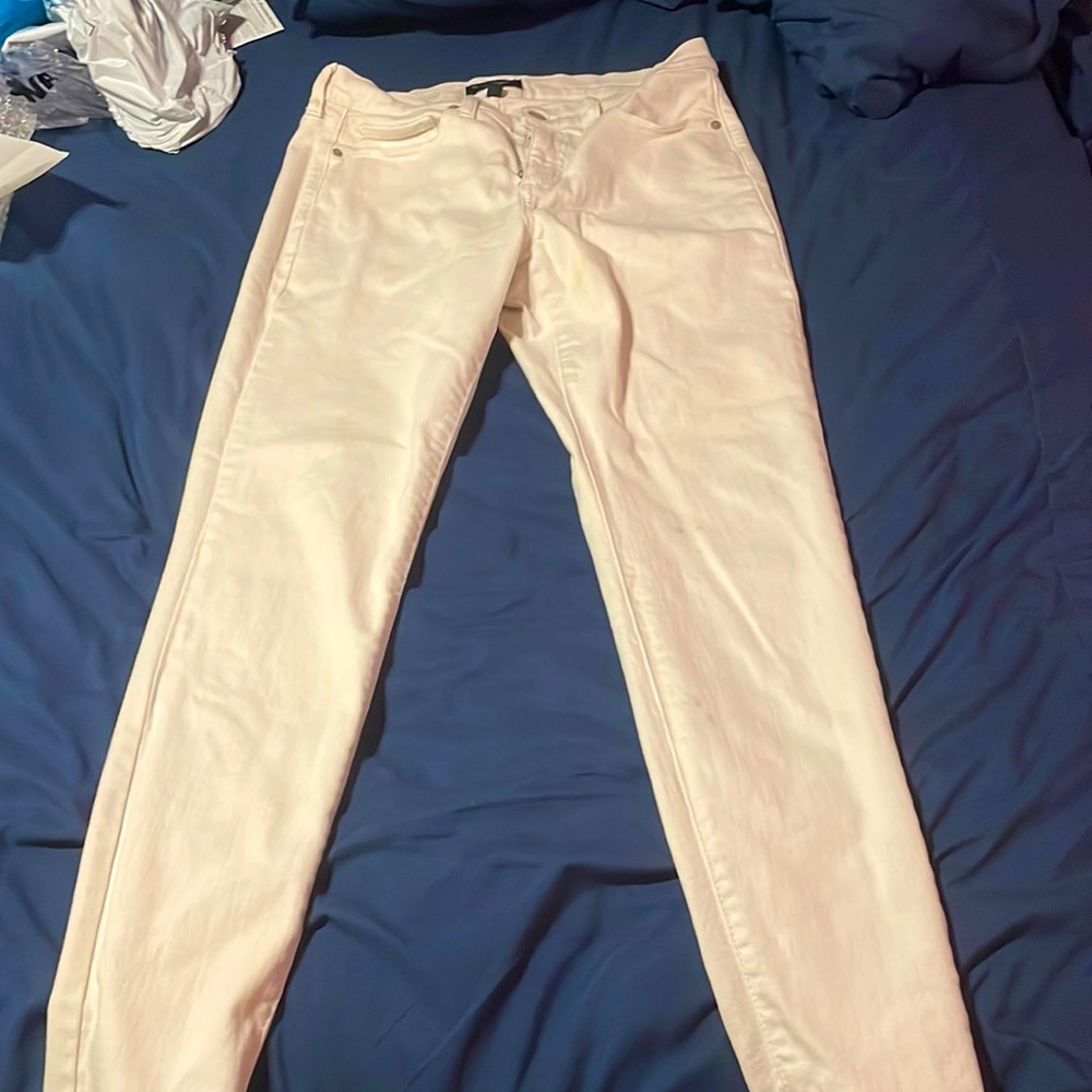 White skinny fit jeans from banana republic
